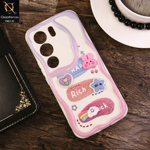 Vivo V29 Cover - Design 2 - Cute 3D Cartoon Soft Silicon Helix Soft Borders Camera Protection Case