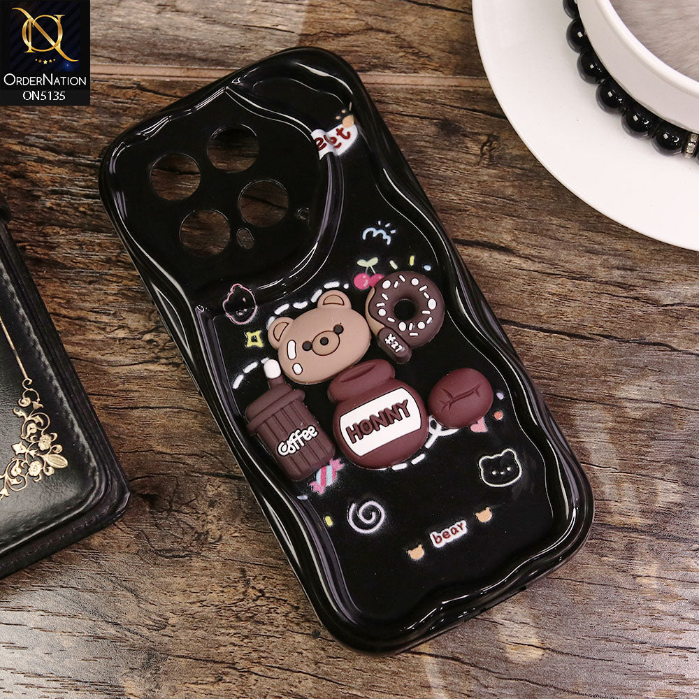 Xiaomi 14 Cover - Design 3 - Cute 3D Cartoon Soft Silicon Helix Soft Borders Camera Protection Case