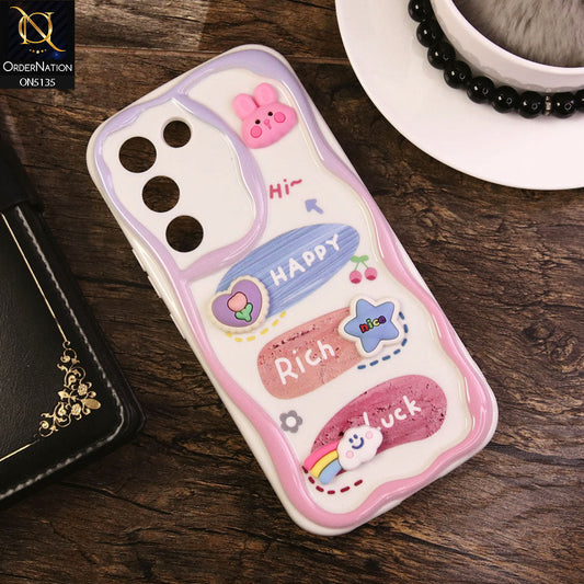 Vivo Y100 4G Cover - Design 2 - Cute 3D Cartoon Soft Silicon Helix Soft Borders Camera Protection Case