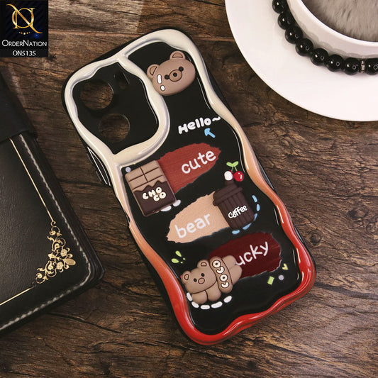 Vivo Y53t Cover - Design 1 - Cute 3D Cartoon Soft Silicon Helix Soft Borders Camera Protection Case