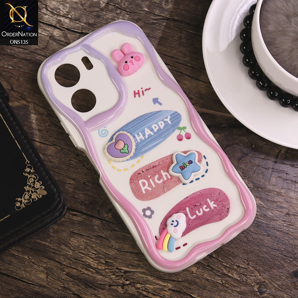 Vivo Y56 Cover - Design 2 - Cute 3D Cartoon Soft Silicon Helix Soft Borders Camera Protection Case