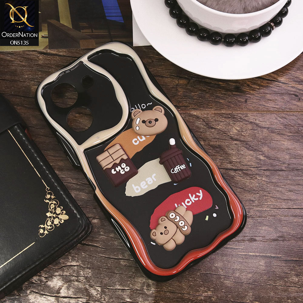 Vivo Y27s Cover - Design 1 - Cute 3D Cartoon Soft Silicon Helix Soft Borders Camera Protection Case