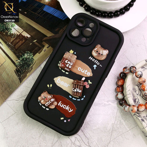 iPhone 12 Pro Max Cover - Black - Trendy 3D Cute Cartoon And Coffee Chocolate Soft Silicon Shockproof Case With Camera Protection