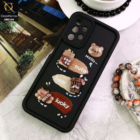 Samsung Galaxy A23 Cover - Black - Trendy 3D Cute Cartoon And Coffee Chocolate Soft Silicon Shockproof Case With Camera Protection