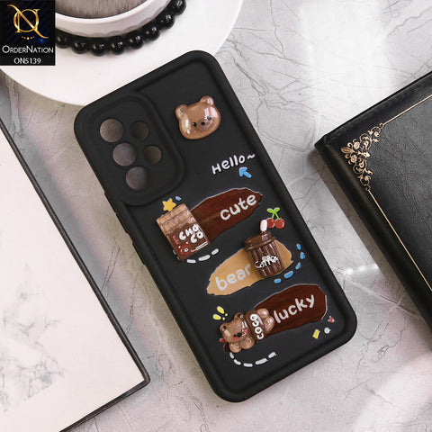 Samsung Galaxy A34 5G - Black - Trendy 3D Cute Cartoon And Coffee Chocolate Soft Silicon Shockproof Case With Camera Protection