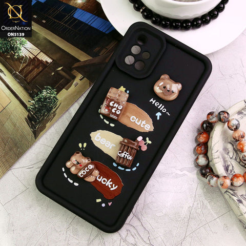 Samsung Galaxy A51 Cover - Black - Trendy 3D Cute Cartoon And Coffee Chocolate Soft Silicon Shockproof Case With Camera Protection