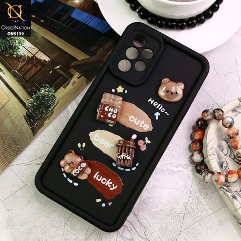 Samsung Galaxy A53 5G Cover - Black - Trendy 3D Cute Cartoon And Coffee Chocolate Soft Silicon Shockproof Case With Camera Protection