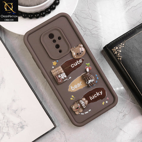 Vivo Y51 (2020 September) - Brown - Trendy 3D Cute Cartoon And Coffee Chocolate Soft Silicon Shockproof Case With Camera Protection