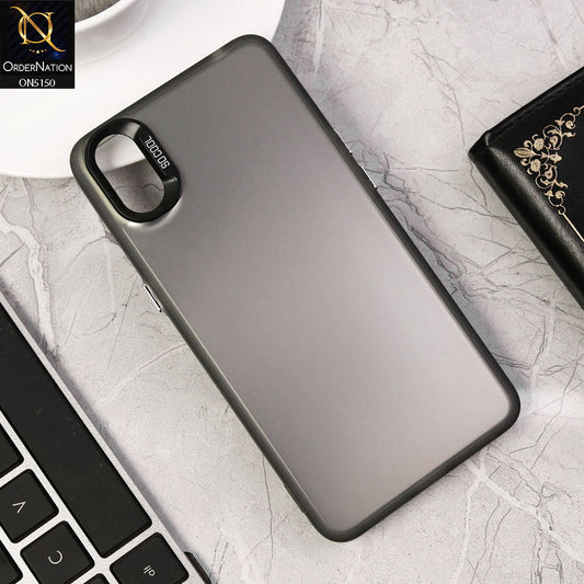 Oppo A37 Cover - Black - New Matte Color Gradient Shine Series Soft Borders Protective Case