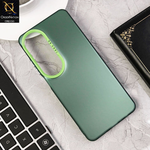 Oppo A60 Cover - Green - New Matte Color Gradient Shine Series Soft Borders Protective Case