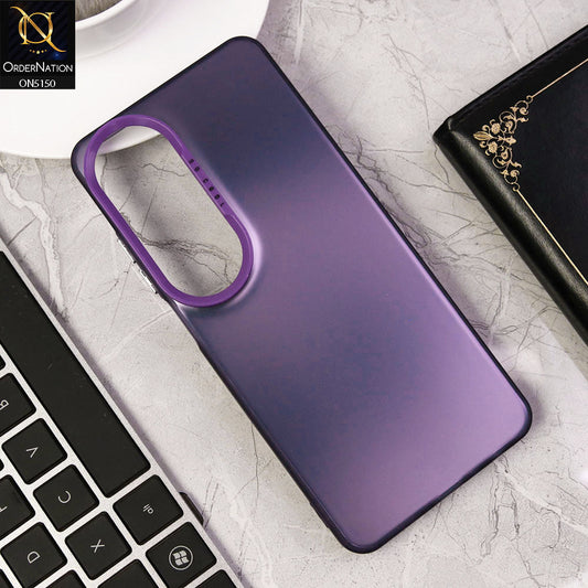 Oppo A60 Cover - Purple - New Matte Color Gradient Shine Series Soft Borders Protective Case