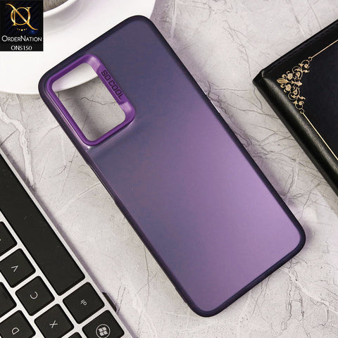 Realme 9i Cover - Purple - New Matte Color Gradient Shine Series Soft Borders Protective Case