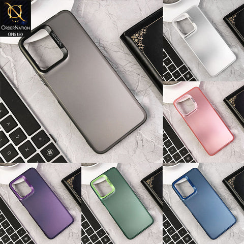 Vivo V23e Cover - Purple - New Matte Color Gradient Shine Series Soft Borders Protective Case