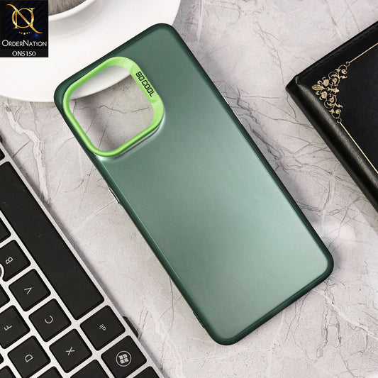 Oppo A94 Cover - Green - New Matte Color Gradient Shine Series Soft Borders Protective Case