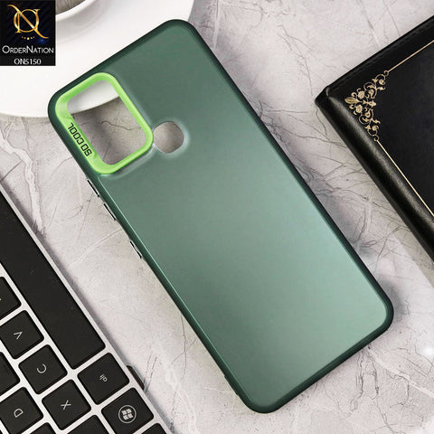 Infinix Hot 10 Cover - Green - New Matte Color Gradient Shine Series Soft Borders Protective Case