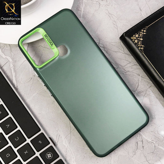 Infinix Hot 11 Play Cover - Green - New Matte Color Gradient Shine Series Soft Borders Protective Case