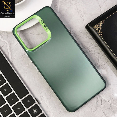 Infinix Hot 12 Play Cover - Green - New Matte Color Gradient Shine Series Soft Borders Protective Case