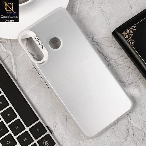 Infinix Hot 8 Lite Cover - Silver - New Matte Color Gradient Shine Series Soft Borders Protective Case