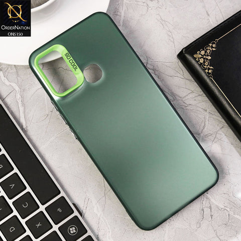 Infinix Hot 9 Play Cover - Green - New Matte Color Gradient Shine Series Soft Borders Protective Case