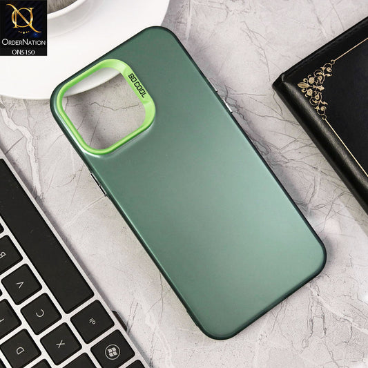 iPhone 12 Pro Max Cover - Green - New Matte Color Gradient Shine Series Soft Borders Protective Case