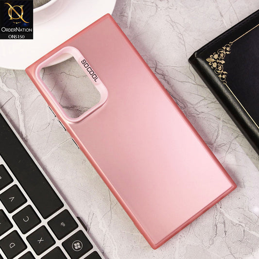 Samsung Galaxy Note 20 Ultra Cover - Rose Gold - New Matte Color Gradient Shine Series Soft Borders Protective Case