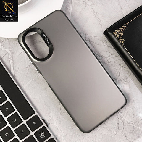 Oppo A18 Cover - Black - New Matte Color Gradient Shine Series Soft Borders Protective Case