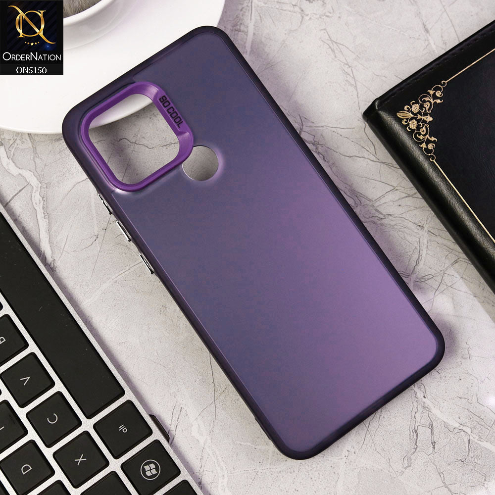 Xiaomi Poco C50 Cover - Purple - New Matte Color Gradient Shine Series Soft Borders Protective Case