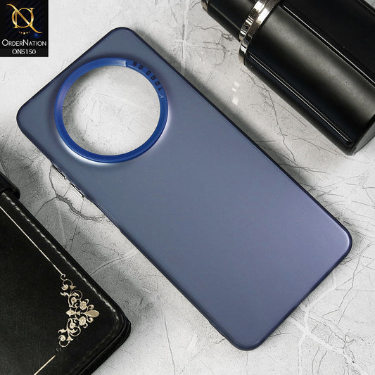 Realme 12 Plus Cover - Blue -  New Matte Color Gradient Shine Series Soft Borders Protective Case