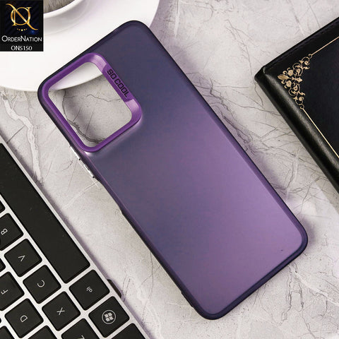 Xiaomi Redmi 12 Cover - Purple - New Matte Color Gradient Shine Series Soft Borders Protective Case