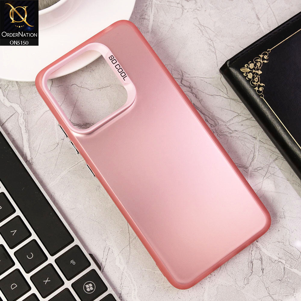 Xiaomi Poco C55 Cover - Rose Gold - New Matte Color Gradient Shine Series Soft Borders Protective Case