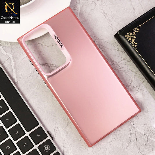 Samsung Galaxy S23 Ultra 5G Cover - Rose Gold - New Matte Color Gradient Shine Series Soft Borders Protective Case