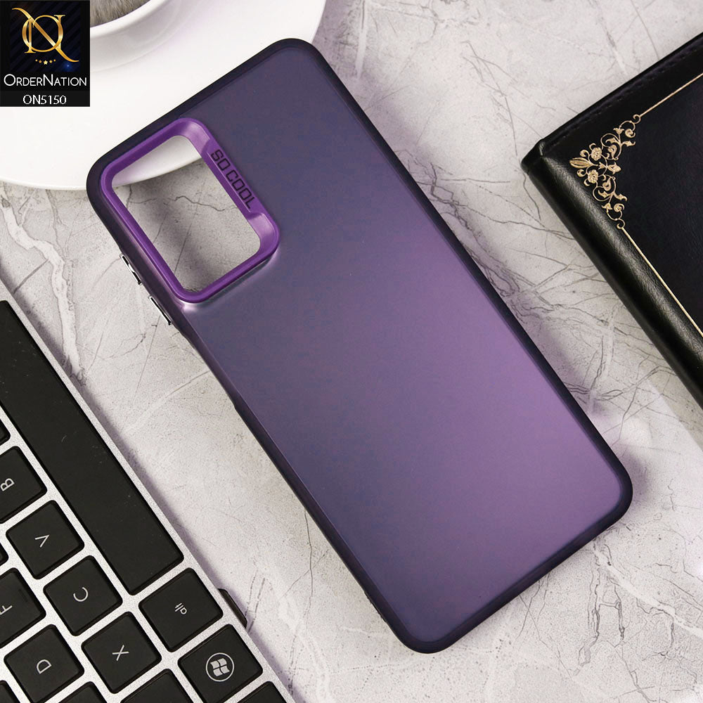 Samsung Galaxy A04s Cover - Purple - New Matte Color Gradient Shine Series Soft Borders Protective Case