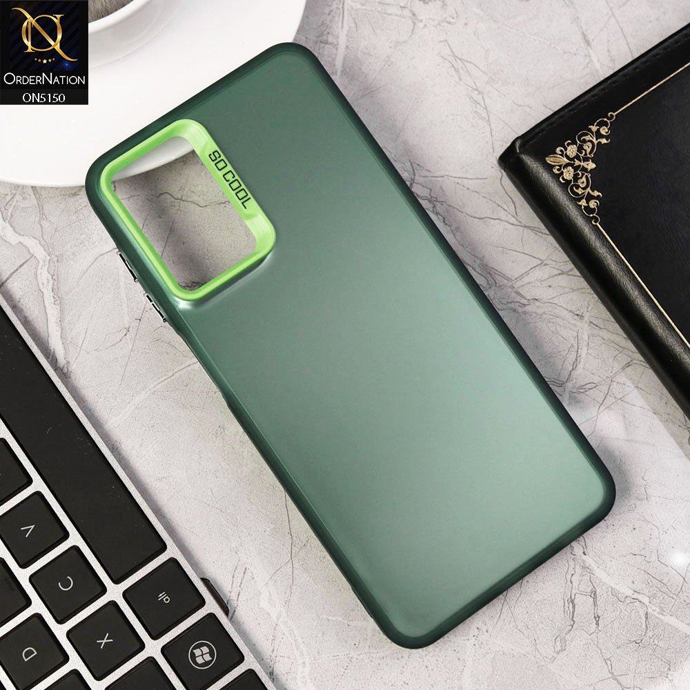 Samsung Galaxy A13 Cover - Green - New Matte Color Gradient Shine Series Soft Borders Protective Case