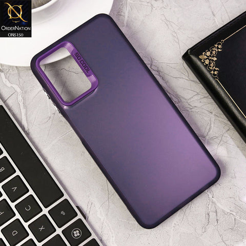 Samsung Galaxy A13 Cover - Purple - New Matte Color Gradient Shine Series Soft Borders Protective Case