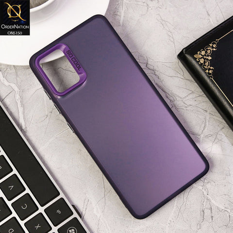 Samsung Galaxy A31 Cover - Purple - New Matte Color Gradient Shine Series Soft Borders Protective Case