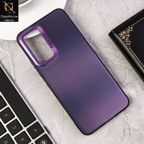 Vivo V23e Cover - Purple - New Matte Color Gradient Shine Series Soft Borders Protective Case