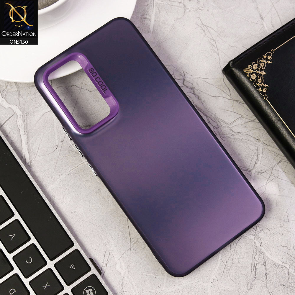 Vivo S10e Cover - Purple - New Matte Color Gradient Shine Series Soft Borders Protective Case