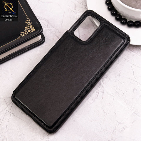 Samsung Galaxy S20 Cover - Black - Luxury PU Leather Card Holder Wallet Soft Case