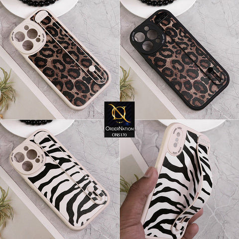 iPhone 15 Pro Max Cover - Design1 - Trendy Skin Pattern Soft Protective Case with Holder