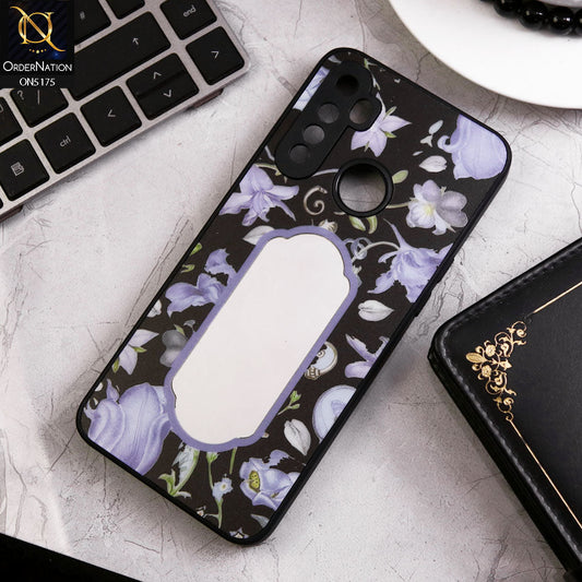 Realme 6i Cover - Black - Trendy Printed Spring Floral Design Mirror Soft Border Case With Camera Protection