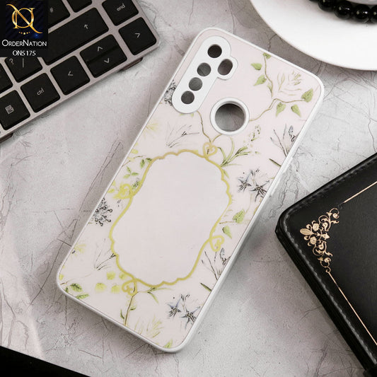 Realme 5 Cover - White - Trendy Printed Spring Floral Design Mirror Soft Border Case With Camera Protection