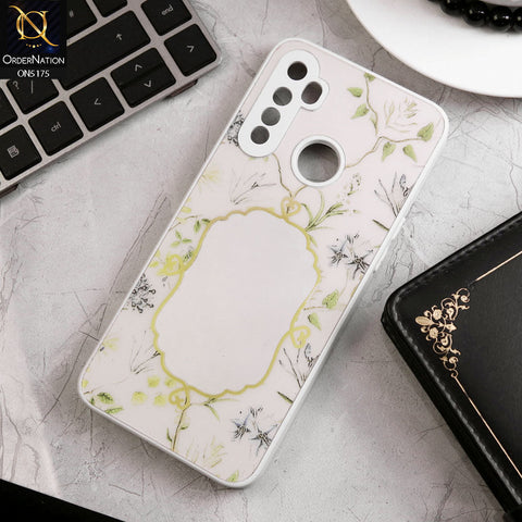 Realme 5i Cover - White - Trendy Printed Spring Floral Design Mirror Soft Border Case With Camera Protection