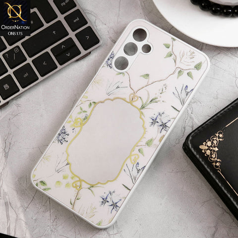 Samsung Galaxy A04s Cover - White - Trendy Printed Spring Floral Design Mirror Soft Border Case With Camera Protection