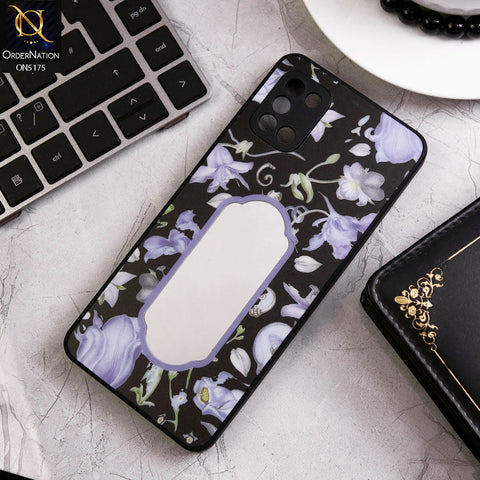 Samsung Galaxy A31 Cover - Black - Trendy Printed Spring Floral Design Mirror Soft Border Case With Camera Protection