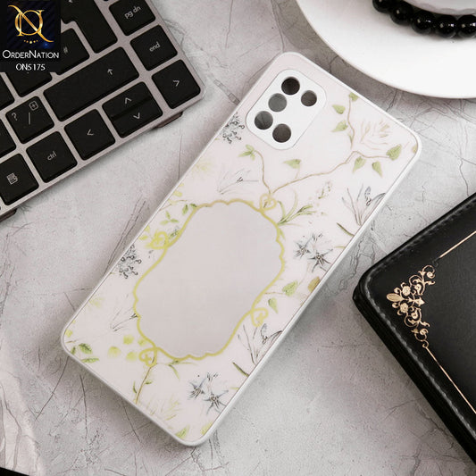 Samsung Galaxy A31 Cover - White - Trendy Printed Spring Floral Design Mirror Soft Border Case With Camera Protection