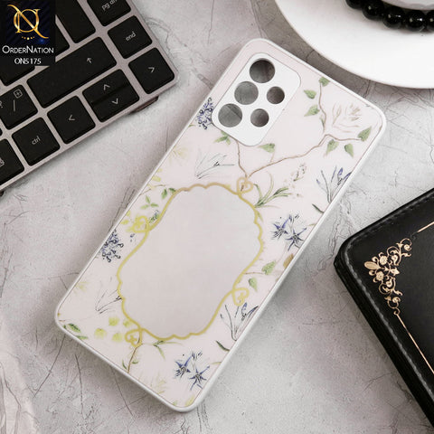 Samsung Galaxy A53 5G Cover - White - Trendy Printed Spring Floral Design Mirror Soft Border Case With Camera Protection