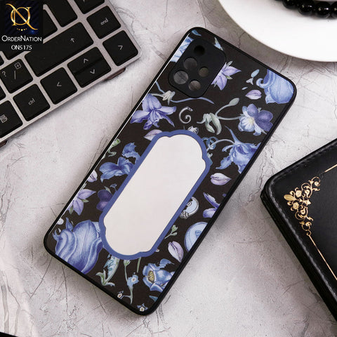 Samsung Galaxy A51 Cover - Black - Trendy Printed Spring Floral Design Mirror Soft Border Case With Camera Protection