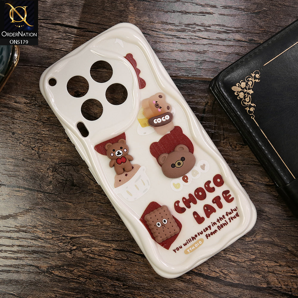 Tecno Camon 30 Cover - Design 2 - Cute 3D Cartoon Soft Silicon Helix Soft Borders Camera Protection Case