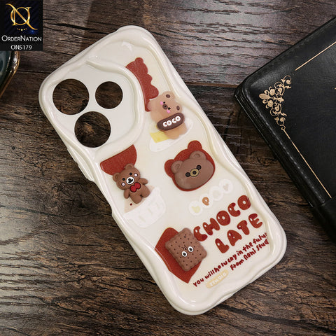 Xiaomi Redmi 13 Cover - Design 2 - Cute 3D Cartoon Soft Silicon Helix Soft Borders Camera Protection Case