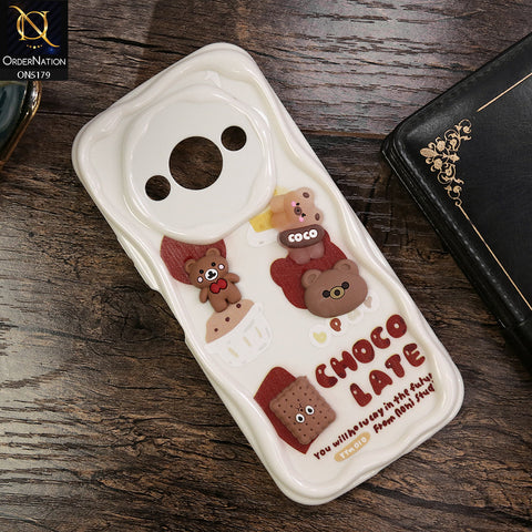 Xiaomi Redmi A3 Cover - Design 2 - Cute 3D Cartoon Soft Silicon Helix Soft Borders Camera Protection Case